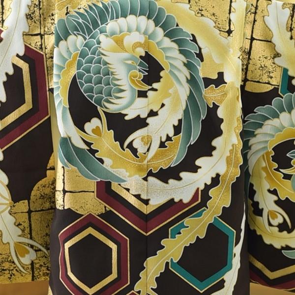 プチプリ 七五三 3歳 男の子 着物 レンタル ぷちぷり ゴールド 鳳凰 3