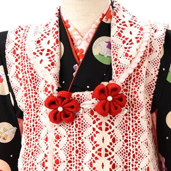 七五三 レンタル 3歳 女の子 被布 黒ひさかたろまんレース《身長》90cm