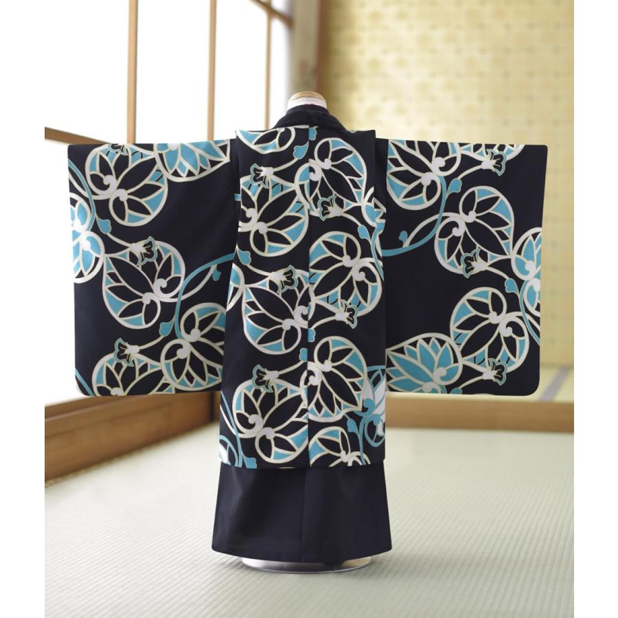 七五三 5歳 男の子 着物 レンタル KANSAI葵模様《身長》105cm前後