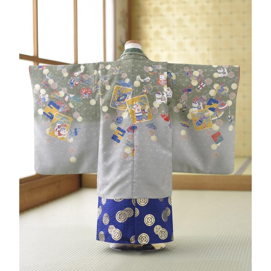 七五三 5歳 身長100cm〜110cm 男の子 レンタル グリーンぼかし祝づくし