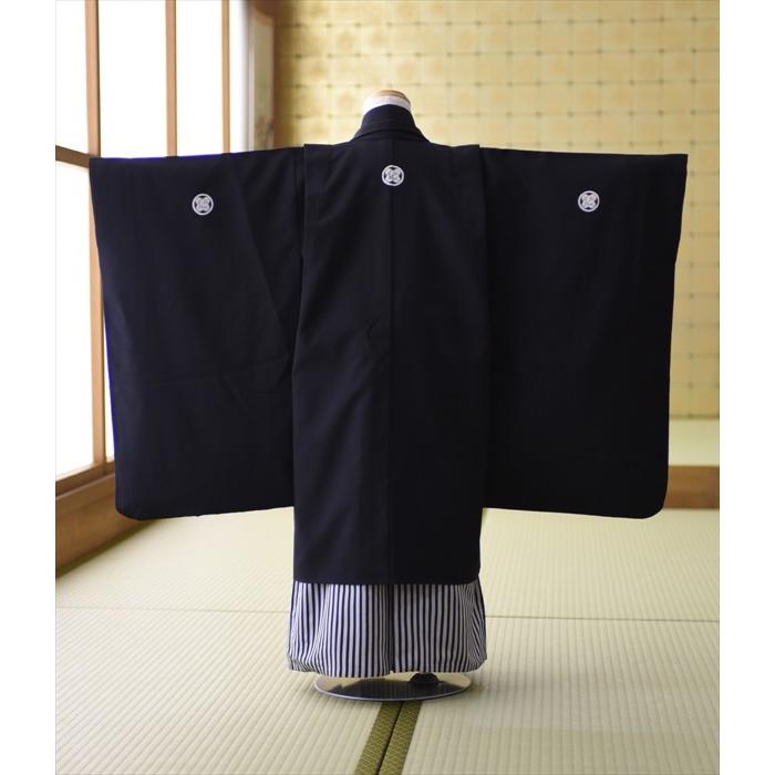 七五三 5歳 男の子 レンタル シンプルな黒紋服 紋白 身長 115cm前後 簡単な着付けマニュアル付き 子供着物 羽織 袴 セット 753 卒園式 結婚式 M753 5123 貸衣装froufrou 通販 Yahoo ショッピング