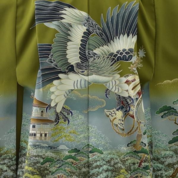 七五三 レンタル 5歳 男の子 抹茶タカに小槌《身長》115cm前後☆簡単な