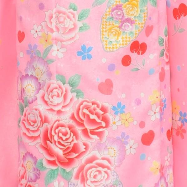 七五三 レンタル 7歳 女の子 ピンクファンタスティックバラ《身長