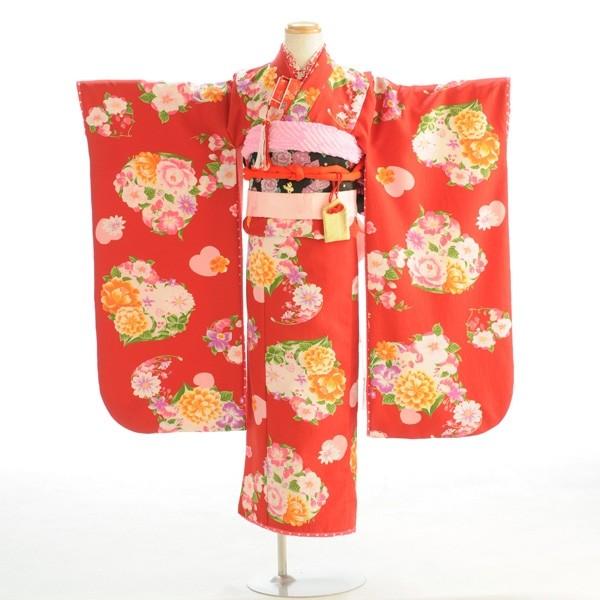 七五三 レンタル 7歳 女の子 SEIKO 赤ハートブーケ《身長》120cm前後