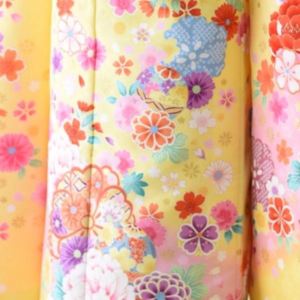 七五三 レンタル 7歳 女の子 レモンイエローりんどう《身長》120cm前後