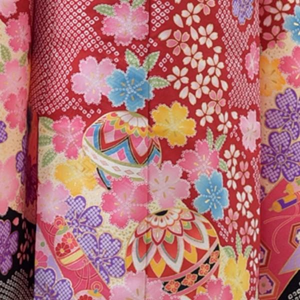 七五三 レンタル 7歳 女の子 赤かのこ手まり遊び・身長120cm前後☆簡単