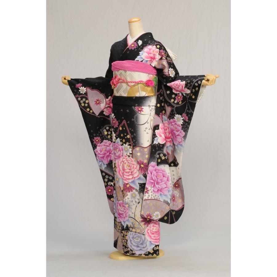 振袖 豪華 銀通し 刺繍 金彩 紋意匠 牡丹 桜 身丈160cm 振袖 豪華 銀