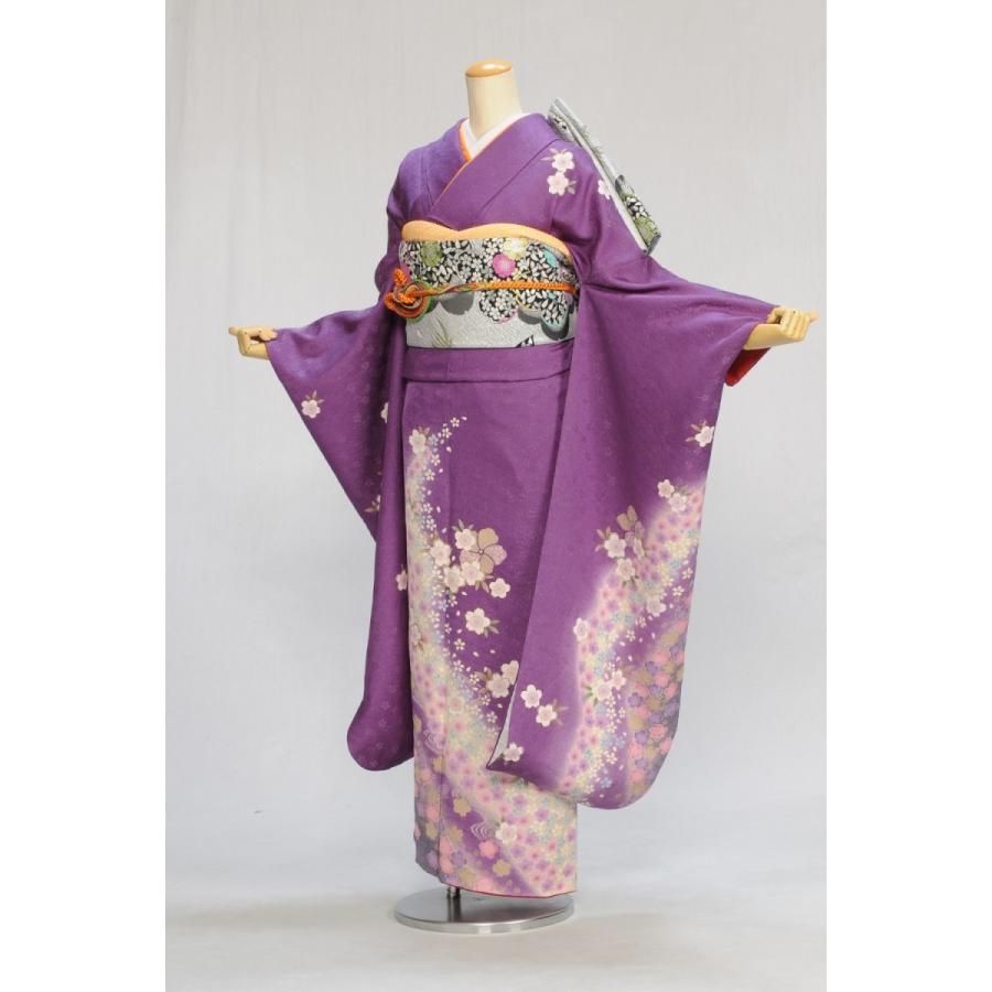 振袖 レンタル 結婚式 結納 卒業式 春 夏の成人式 身長159cm〜171cm位 振袖レンタル 着物レンタル 食事会 振り袖レンタル 前撮り 貸衣装 ラメ入り紫鴨川桜