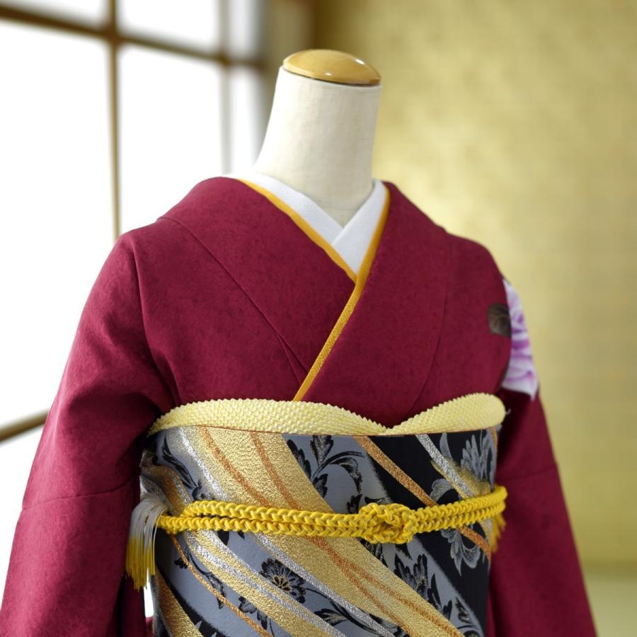 振袖 身長159-174cm 濃茶正絹