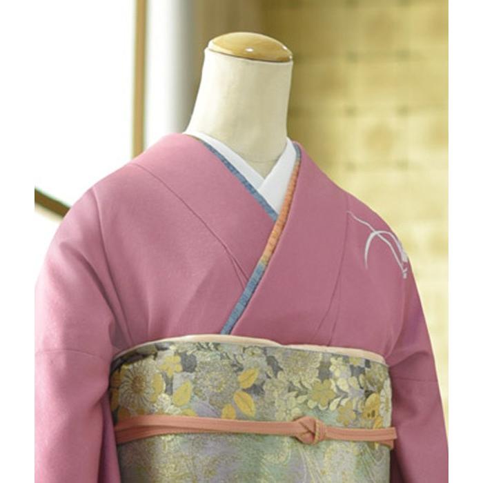 夏用単衣訪問着 茜小菊に短冊 身長 157cm〜167cm位 訪問着 レンタル 単 