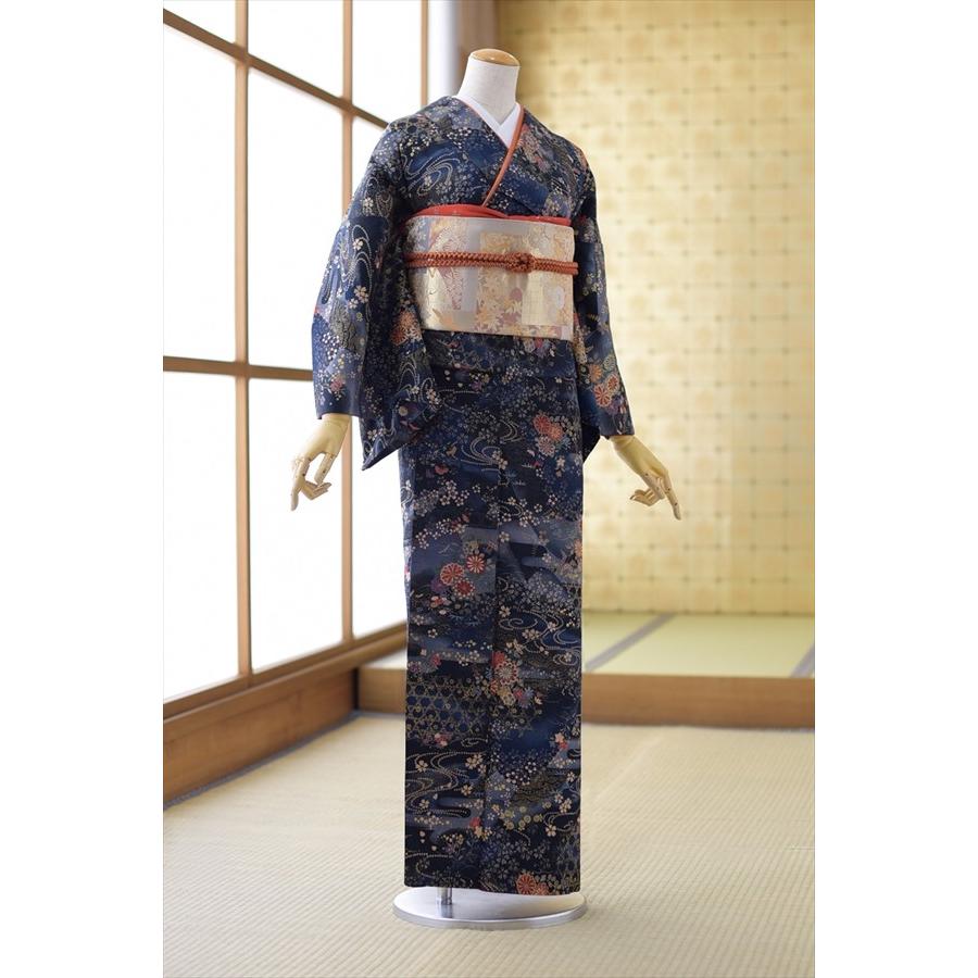 黒京鹿の子 身長 150cm〜162cm位 レンタル 訪問着 着物レンタル 往復