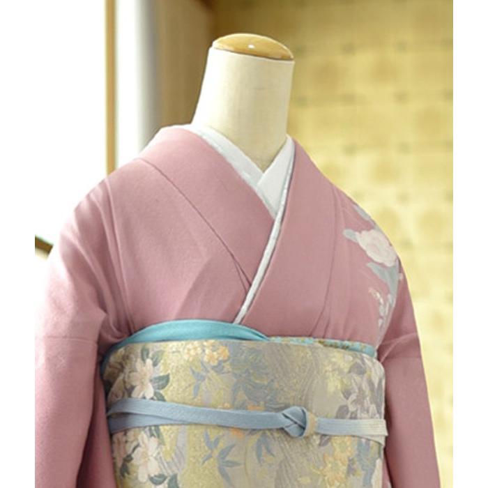 夏用単衣訪問着 ローズ野の花 身長 150cm〜163cm位 訪問着 レンタル 単