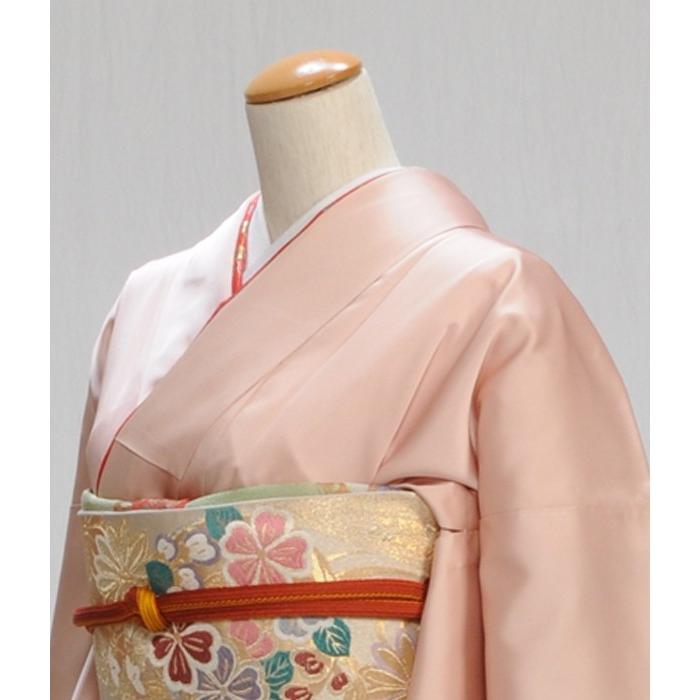 夏用単衣訪問着 サモンピンク 身長145cm〜155cm位 訪問着