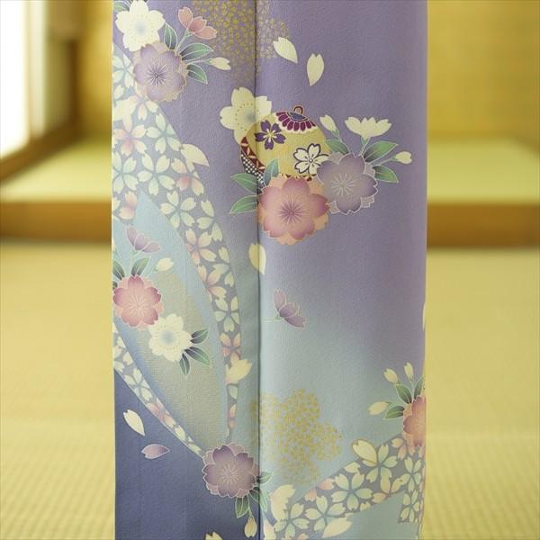 夏用単衣訪問着 藤色手まり桜 身長 160cm〜178cm位 訪問着 夏用単衣訪問着 藤色手まり桜 身長 160cm〜178cm位 訪問着