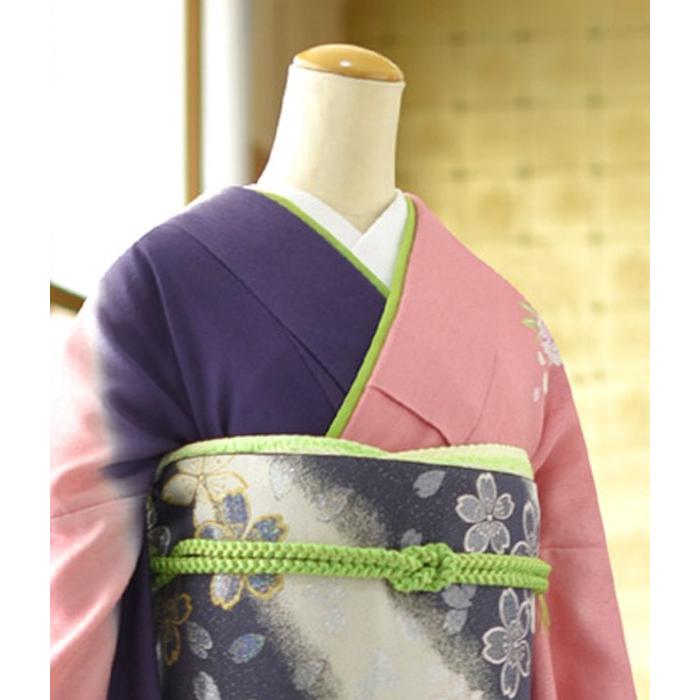 夏用単衣訪問着 ピンク染分け八重桜 身長 163cm〜175cm位 訪問着