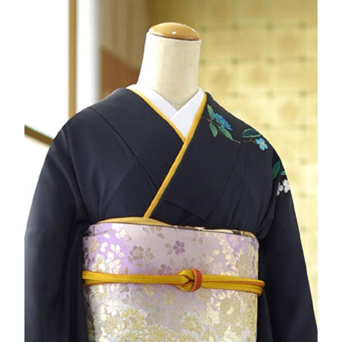 夏用単衣訪問着 黒唐小花 身長155cm〜167cm位 訪問着 レンタル 夏用単衣訪問着 黒唐小花 身長155cm〜167cm位 訪問着 レンタル