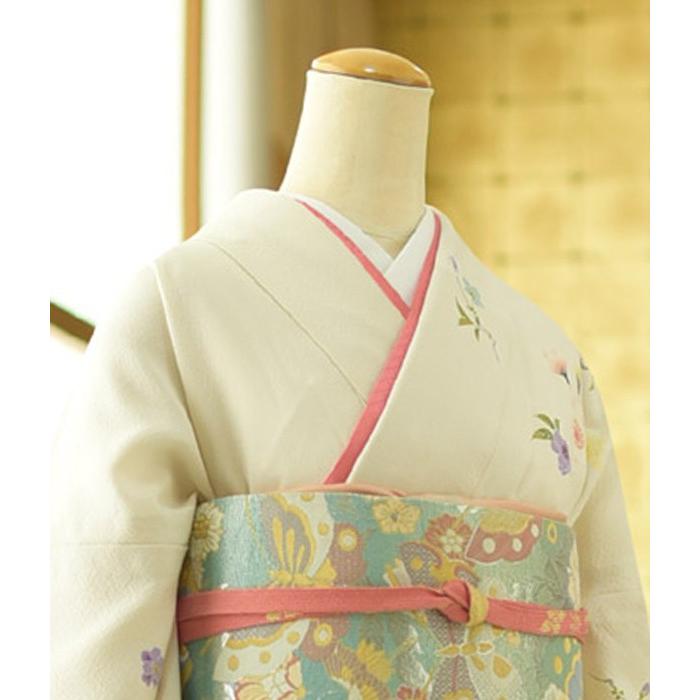 夏用単衣訪問着 白手まりしだれ桜 身長 160cm〜173cm位 レンタル訪問着