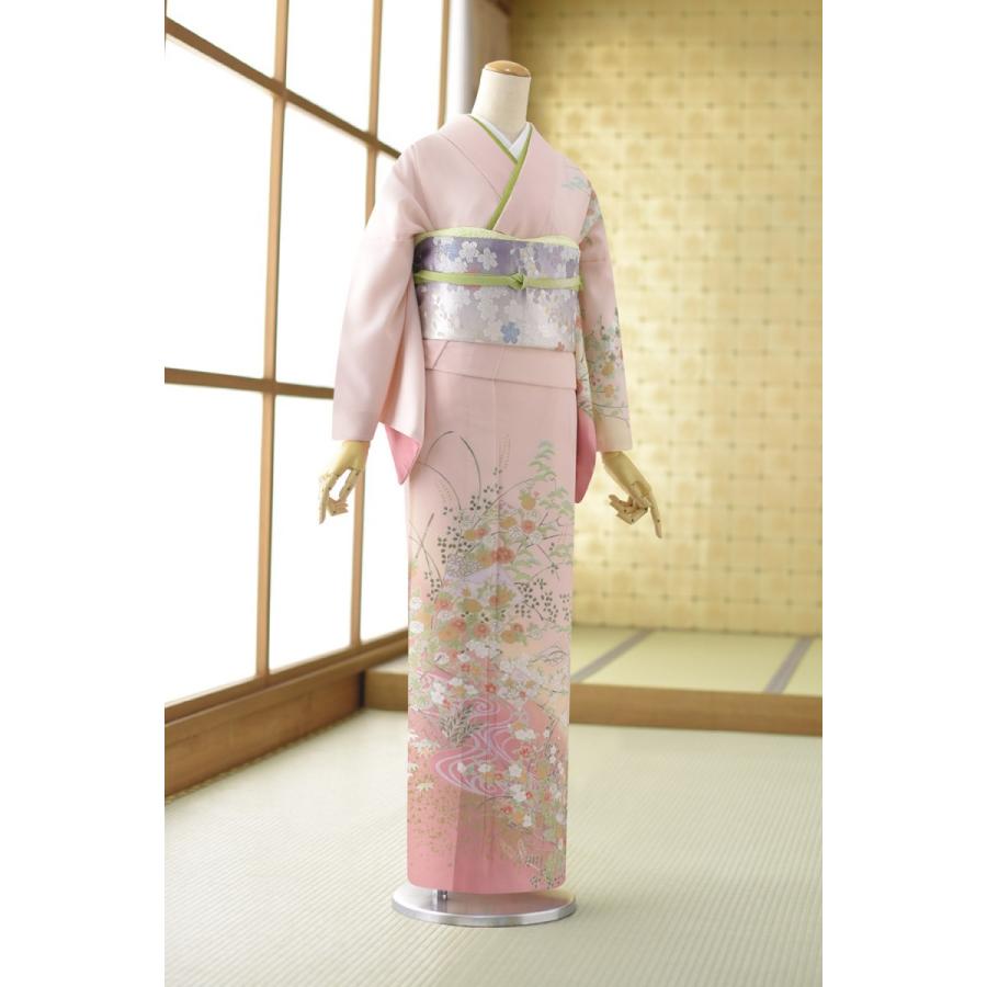 夏用単衣訪問着 レンタル 訪問着 ピンクぼかしに花色紙 身長 夏用単衣訪問着 レンタル 訪問着 ピンクぼかしに花色紙 身長