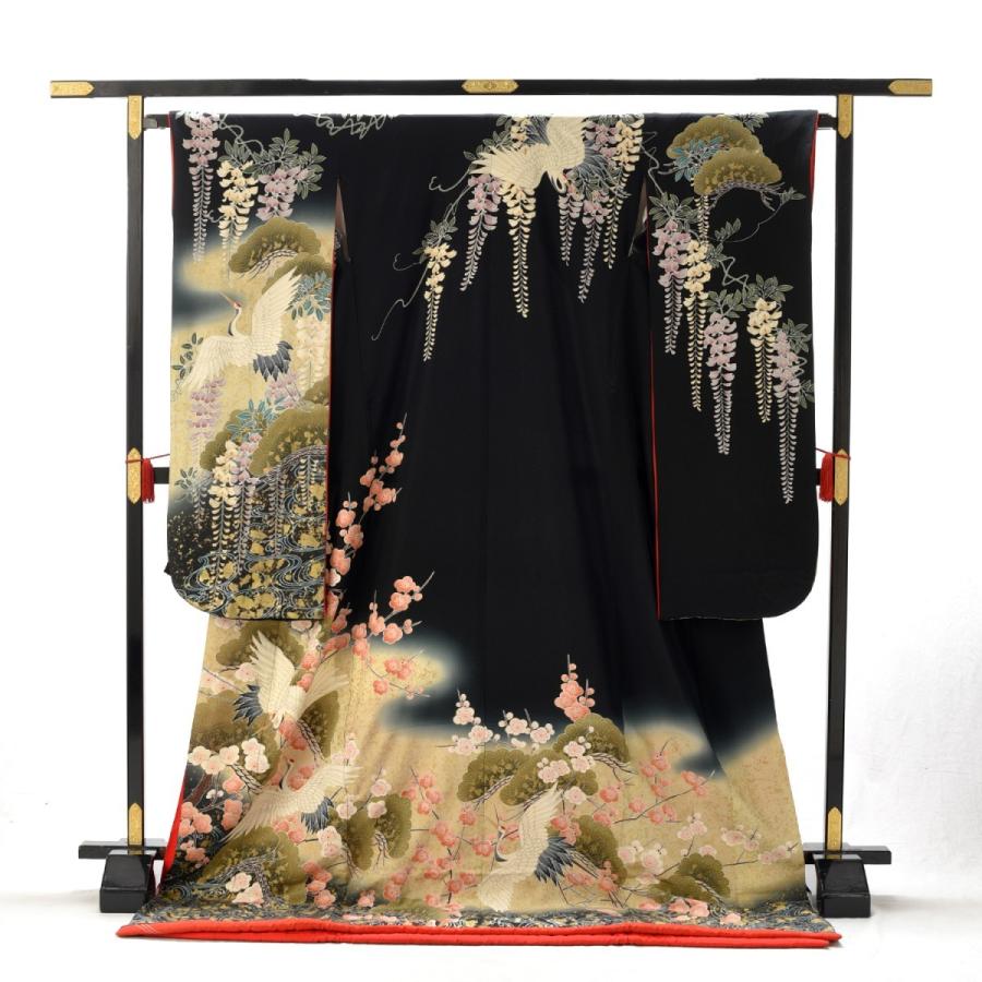 レンタル 引き振袖 黒 古典 レトロ 花嫁振袖レンタル 着物 レンタル 引き振袖 黒 古典 レトロ 花嫁振袖レンタル 着物