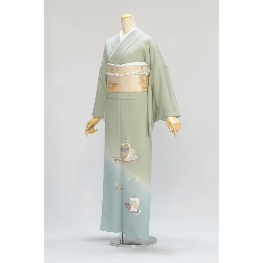 結婚式 色留袖 レンタル 抹茶宝船 身長 156cm〜166cm位 着物レンタル