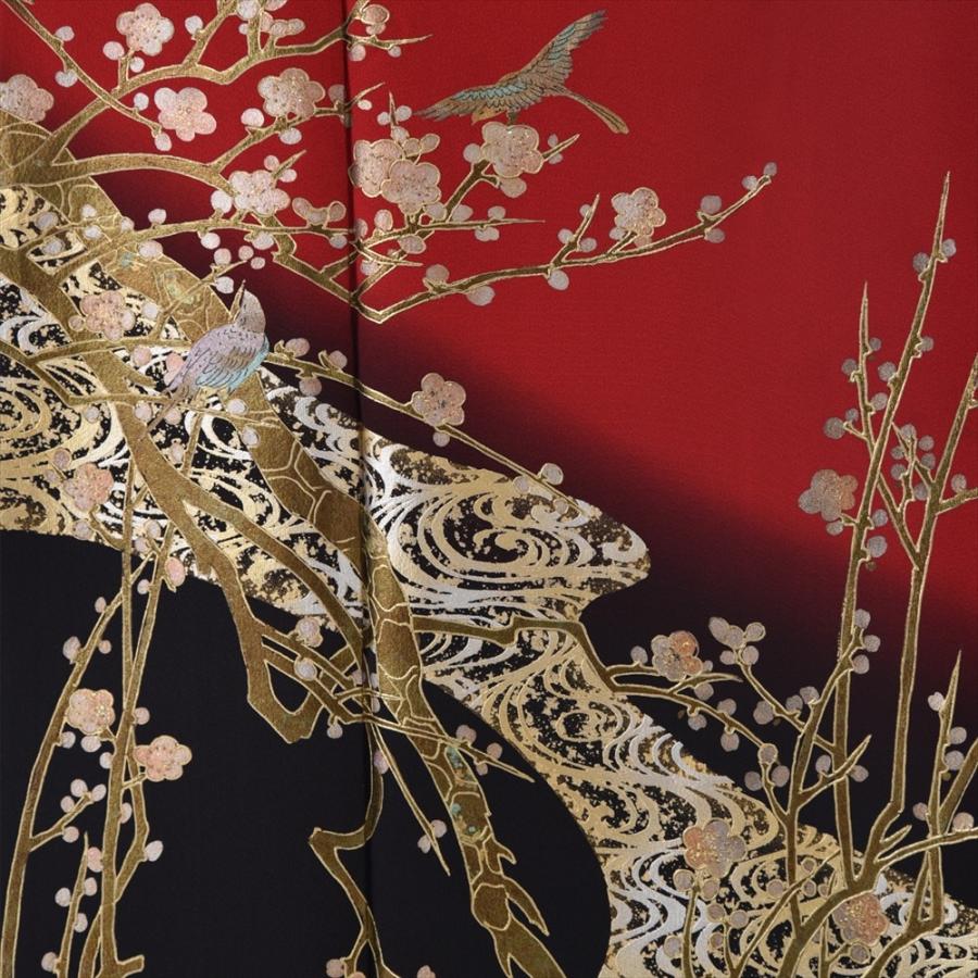 上質な一枚─未使用近い美品、正絹　絵羽訪問着　準礼装着物フルセット　金箔　駒刺繍 Ki-57 訪問着 フリーサイズ 仮絵羽 未仕立て品 正絹 京友禅