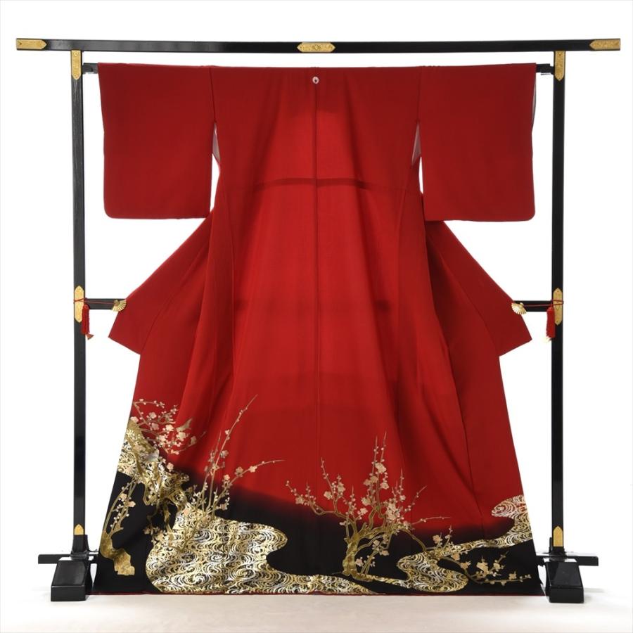 色留袖 レンタル着物 えんじ光琳の梅 身長 150cm〜165cm位 結婚式 親族