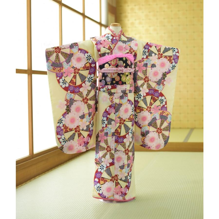 ジャパンスタイル 桜 10歳女子 身長 140cm前後 10才女の子 ジュニア着物 レンタル 小学生 帯付き振袖 簡単な着付けマニュアル付き フォトブックプレゼント Mjk108 貸衣装froufrou 通販 Yahoo ショッピング