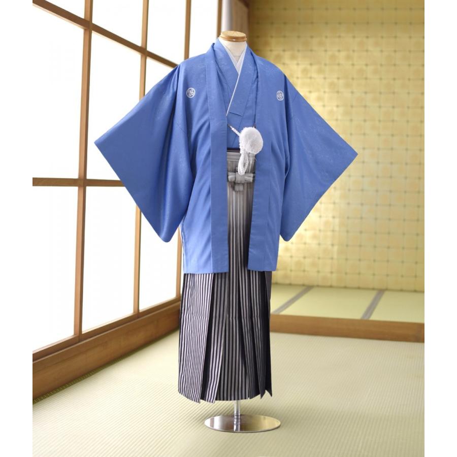 袴 レンタル 紋付袴 羽織袴 KANSAI ブルー 身長167cm〜178cm 袴 レンタル 紋付袴 羽織袴 KANSAI ブルー 身長167cm〜178cm