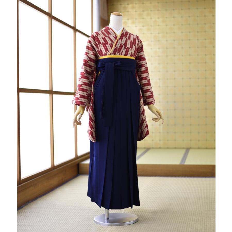 卒業式 卒園式 レンタル 女子袴 先生 教員〔着物〕赤京矢羽根 〔袴