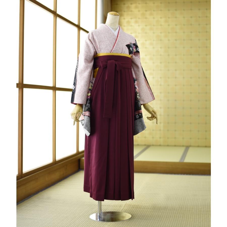 卒業式袴 女性 着物 先生 教員 赤総しぼり花丸 袴 えび茶 レディース