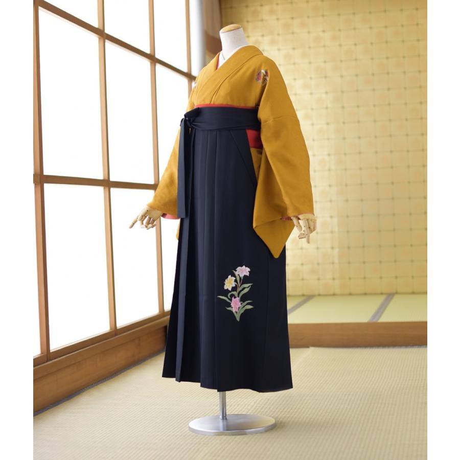 レンタル 女袴 着物 花紋京無地右近 袴 黒ゆり 95cm 身長 157cm 163cm 卒業式 卒園式 学生 先生 女性 袴セット フルセット 着物レンタル 袴レンタル Msh1 貸衣装froufrou 通販 Yahoo ショッピング