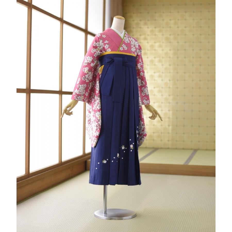 卒業式 女袴 レンタル 着物 ピンク桜まつり 袴 紺刺繍入り T 91cm 身長 153cm 159cm 学生 大学 短大 専門学校 女子 袴レンタル 卒園式 2月 3月 Msh279 貸衣装froufrou 通販 Yahoo ショッピング