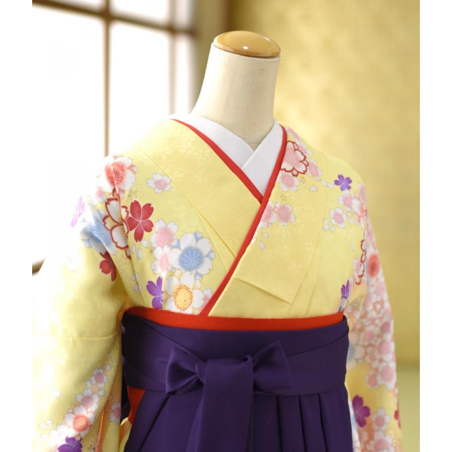 袴 レンタル 卒業式 女子袴 着物 黄ピンクぼかししだれ桜 ももぷり菊
