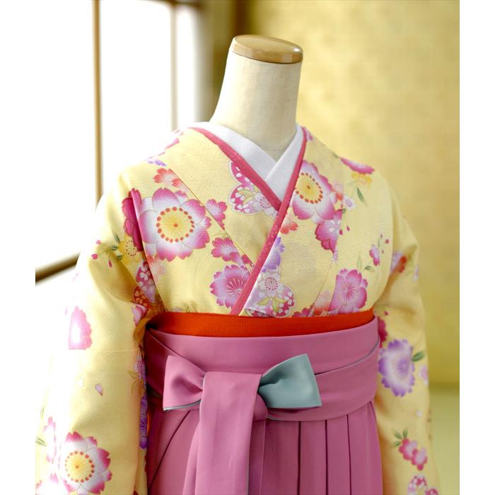 袴 レンタル 卒業式 女子袴 着物 クリーム桜模様 ピンク桜刺繍の調べ 