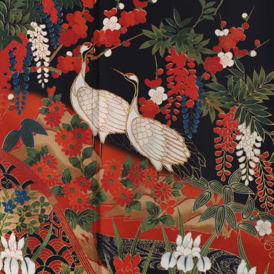留袖 レンタル 赤亀甲丹頂づる《身長》153cm〜165cm位 着物 留袖 レンタル 赤亀甲丹頂づる《身長》153cm〜165cm位 着物