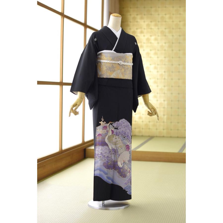 値下げ交渉OK！夏物 L寸 作家物 駒絽 黒留袖 隅立て四つ目 正絹