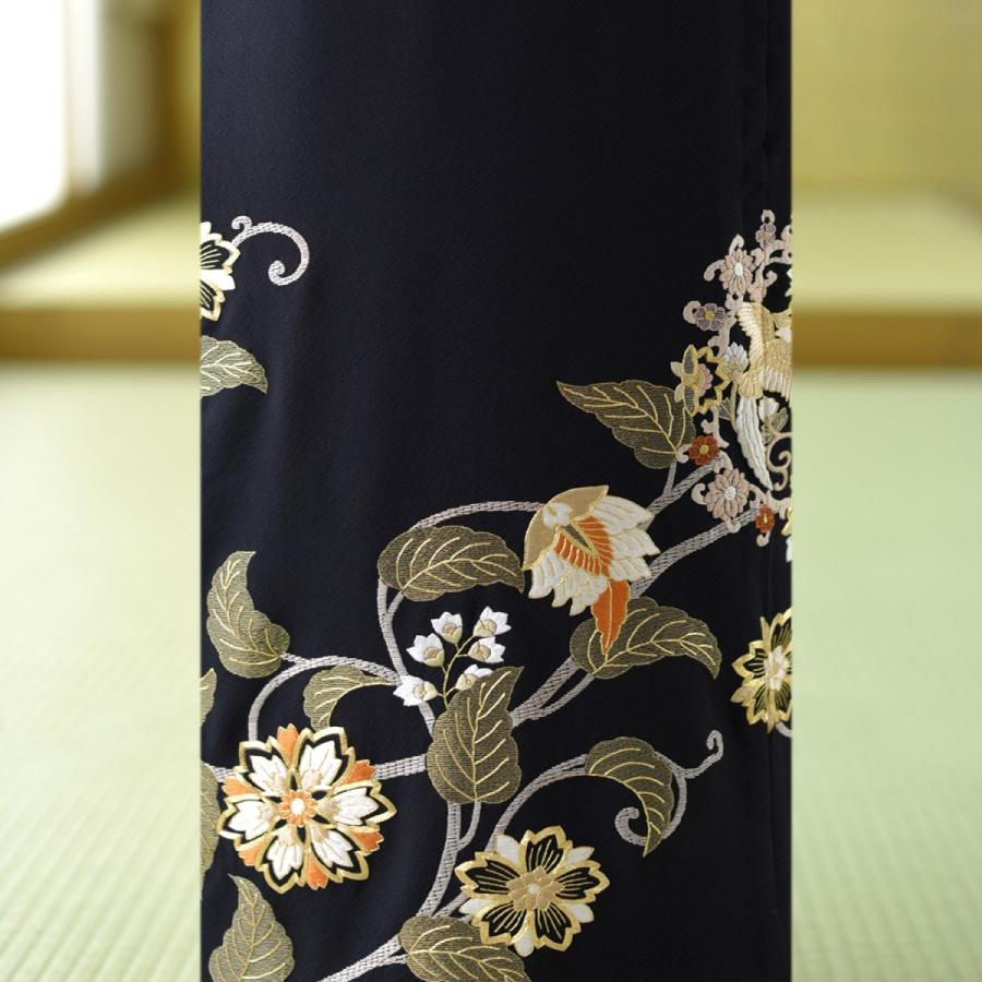刺繍唐草向い鳥(日本刺繍)《身長》147cm〜159cm位 留袖 レンタル 刺繍唐草向い鳥(日本刺繍)《身長》147cm〜159cm位 留袖 レンタル