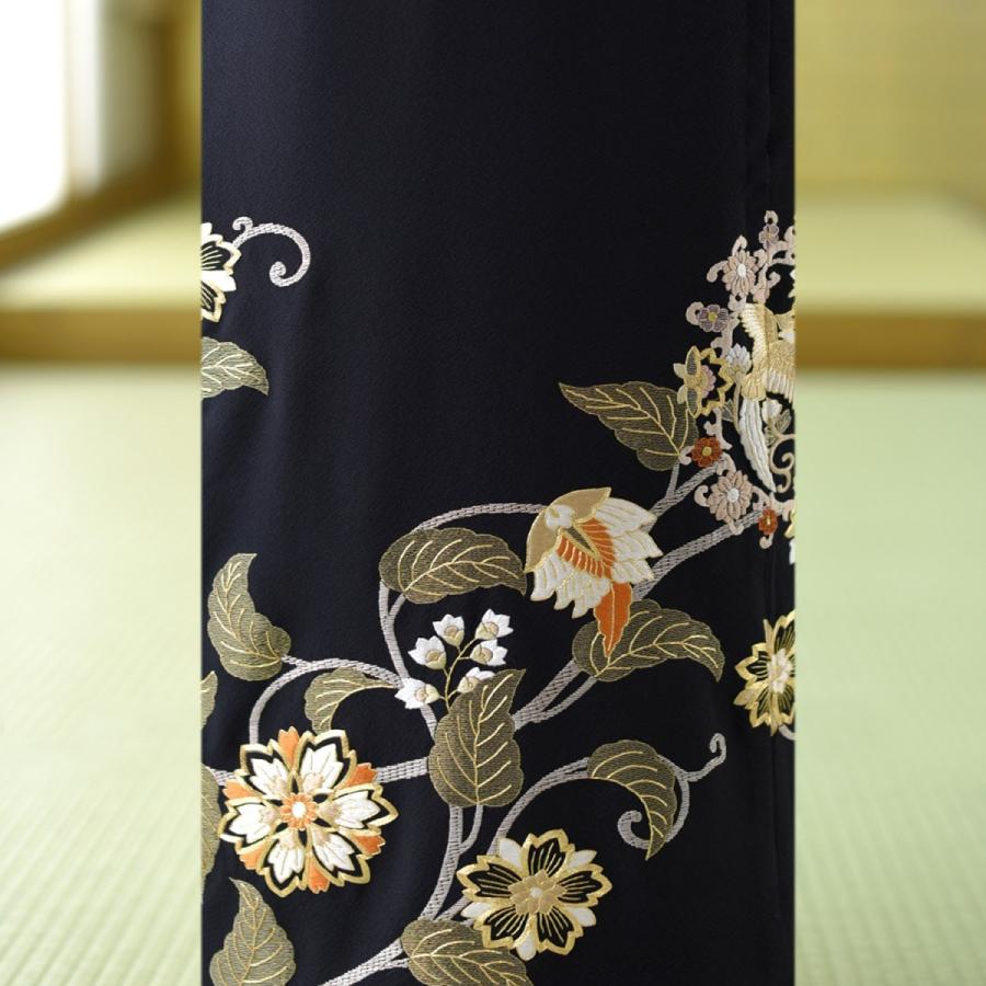 刺繍唐草向い鳥 日本刺繍 身長 147cm 159cm位 留袖 レンタル 着物レンタル 結婚式 母親 親族 列席者 礼装 高級正絹 レンタル黒留袖 留め袖 貸衣装 品格 Mt56 貸衣装froufrou 通販 Yahoo ショッピング