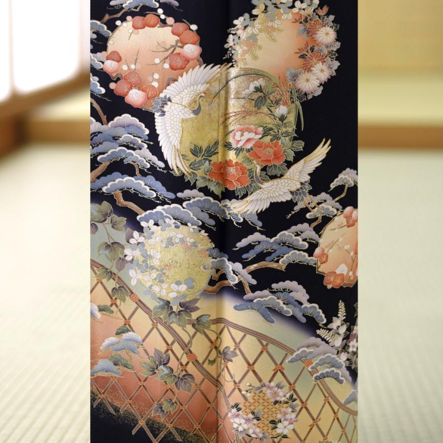 留袖 レンタル 垣根の松《身長》148cm〜160cm位 高級 正絹 着物 