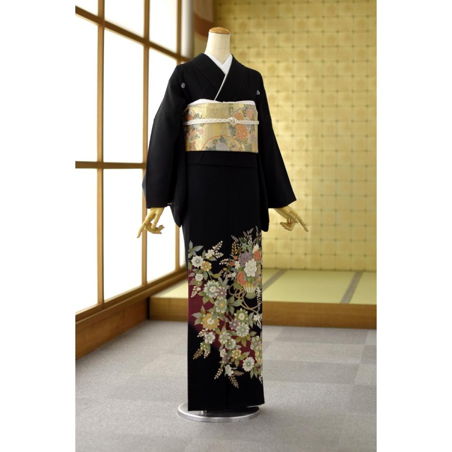 留袖 レンタル 広巾 大きいサイズ 身長157m 172cm位 9 15号位まで 結婚式 母親 親族 列席 黒留袖レンタル 留め袖 貸衣装 ワイン花かご Mth1019 貸衣装froufrou 通販 Yahoo ショッピング