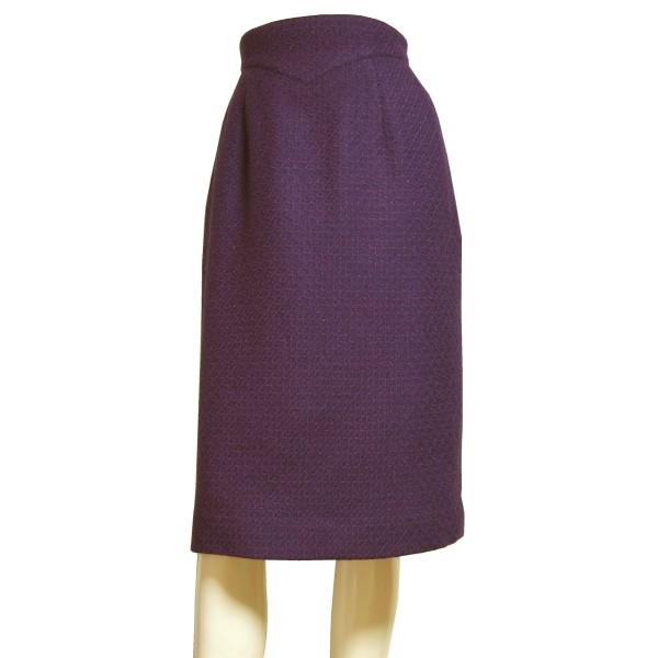 売れ筋ランキングも 大人な美的タイトスカート Ricci Nina 美品 ニナリッチ すらりと綺麗な美的シルエットを演出する大人タイトスカートです 表記11号 L相当 レディース ボトムス 秋冬向け 格子柄 ウール素材 紫 パープル スカート Albinofoundation Org