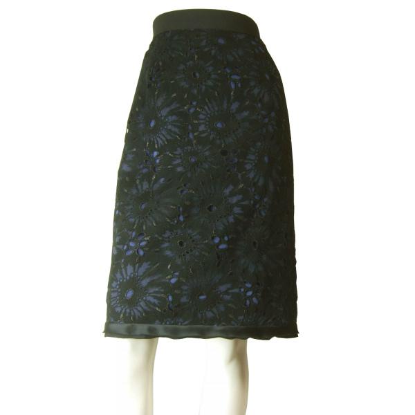 新品同様/ランバン LANVIN タイトスカート 表記40号(11号相当) 黒  