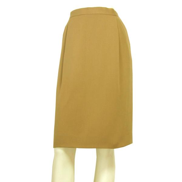 美品/ジュンアシダ jun ashida 大人な美的タイトスカート 表記9号(M相当) 黄銅色 ウール100％ 春秋向け ボトムス レディース
