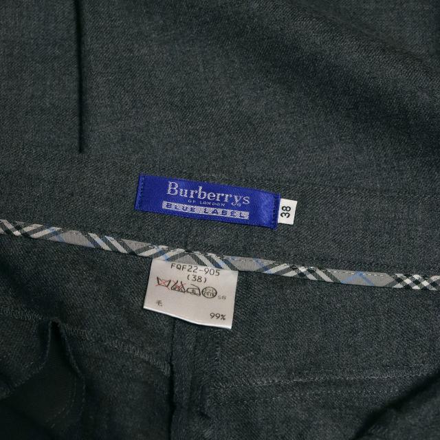 美品/バーバリーブルーレーベル BURBERRY BLUE LABEL パンツ スラックス 表記 38号 9号 相当 グレー 毛 ウール 秋冬 ボトムス レディース｜froufroumarket｜05