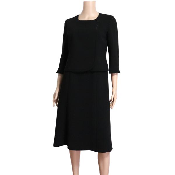 新品同様/Genie Elewer 東京ソワール ブラックフォーマルワンピース  