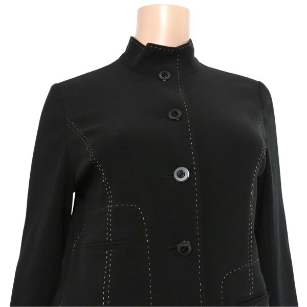 saint laurent paris ビーズ刺繍スタンドカラージャケット