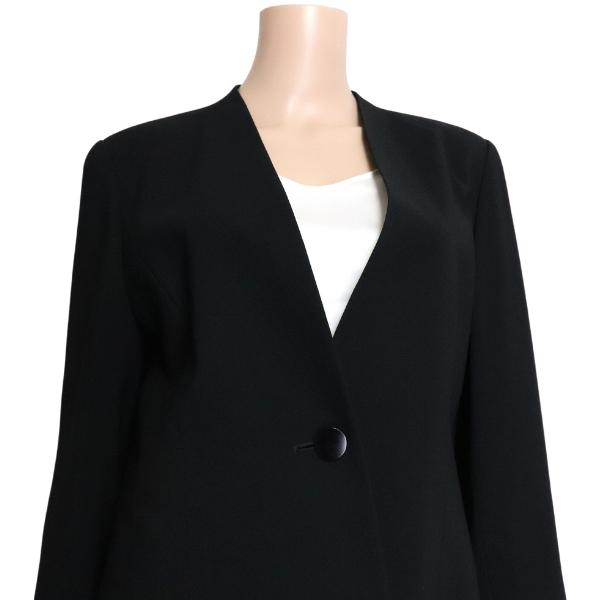 【美品 大きいサイズ】SOIR PERLE 東京ソワール ブラックフォーマル ソワールペルル】ブラックフォーマル(0103917)13号・ブラック