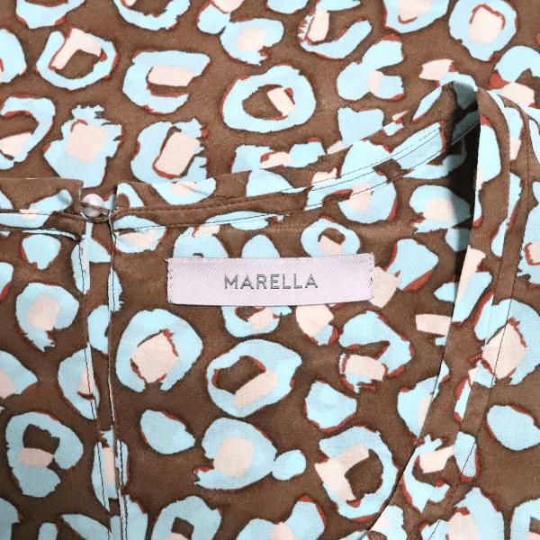 MARELLA 美品/マレーラ ワンピース 表記 JI42号 11号 相当 茶