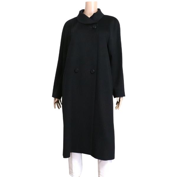 美品/エールミワ YELL MIWA カシミヤコート 表記 9号 M 相当 黒 