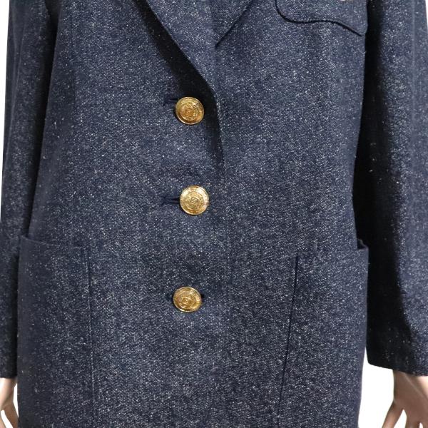 美品　レリアン　Leilian スーツ　11号　ネイビー系 美品レリアンLeilian スーツ11号ネイビー系